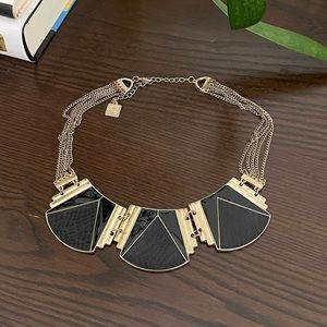 Cool Statement Necklace in Black & Gold